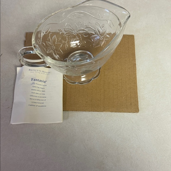 Princess House Other - Princess House Fantasia Clear Glass Saucer Server Gravy Bowl